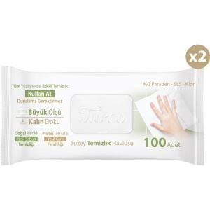 BABY TURCO 100 LÜ ISLAK HAVLU YÜZEY TEMİZLEYİCİ